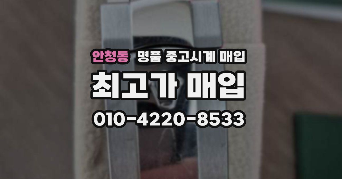 안청동 명품 중고시계 매입