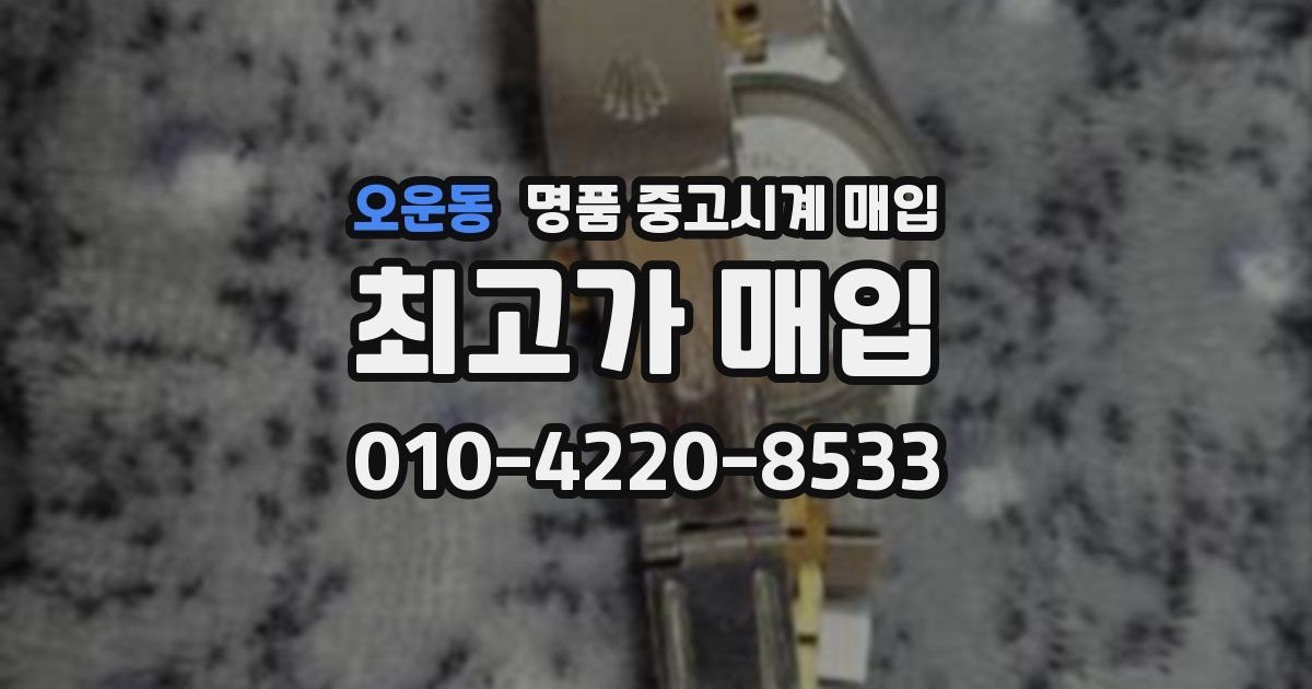 오운동 명품 중고시계 매입