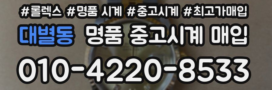 대별동 명품 중고시계 매입
