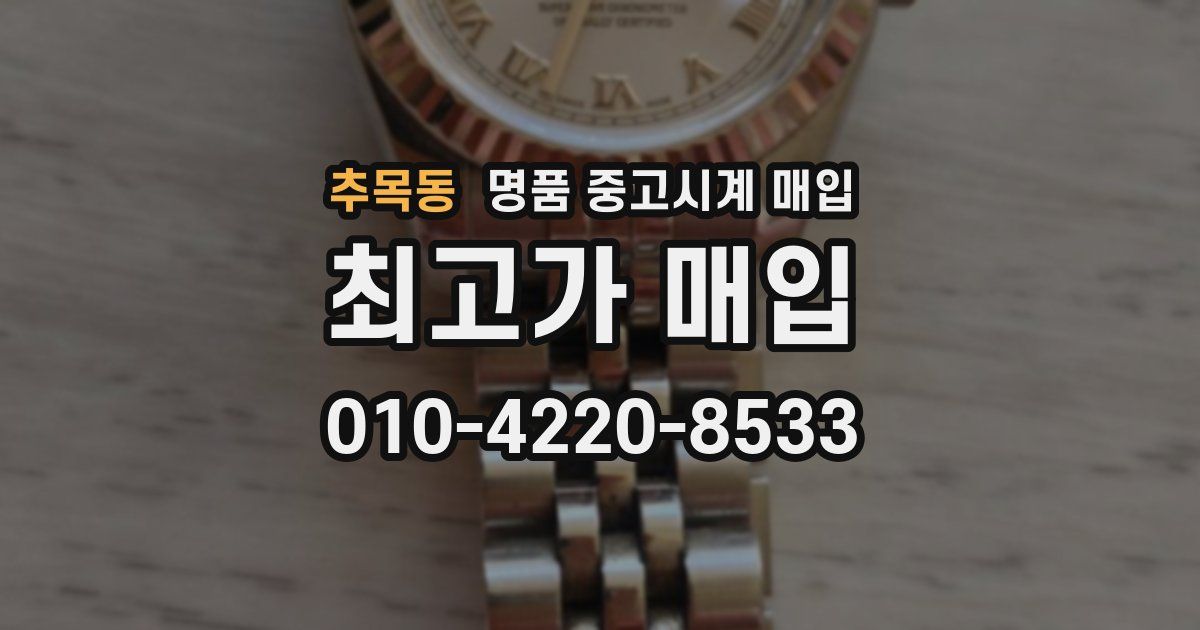 추목동 명품 중고시계 매입