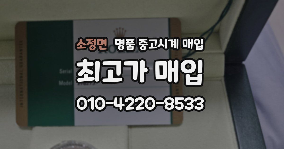 소정면 명품 중고시계 매입