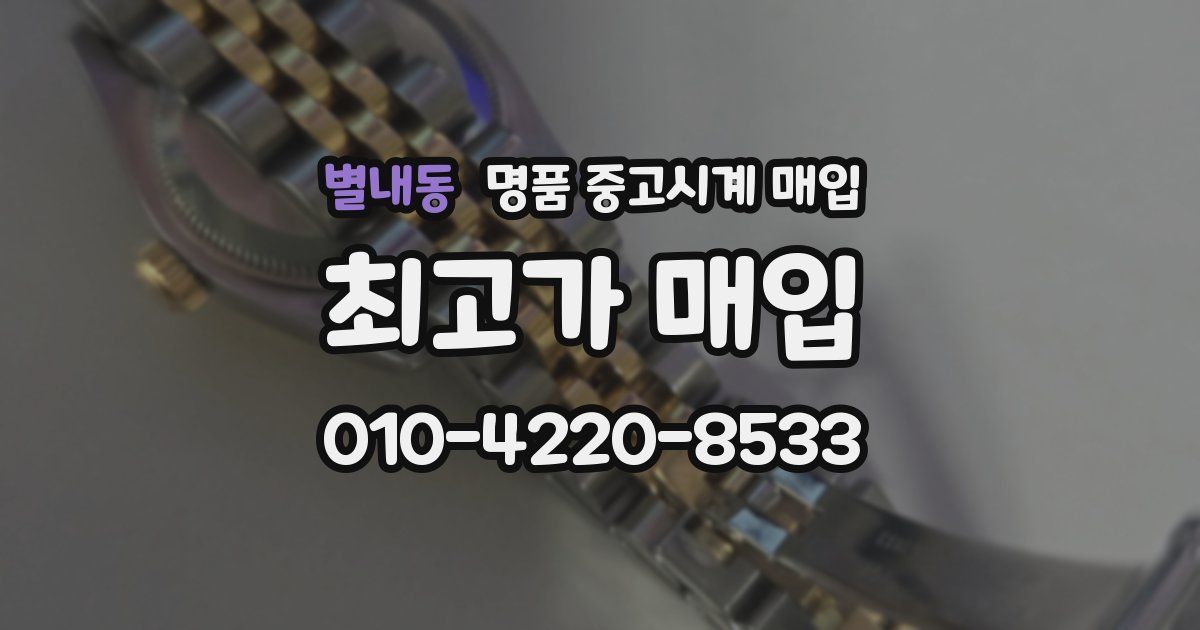 별내동 명품 중고시계 매입