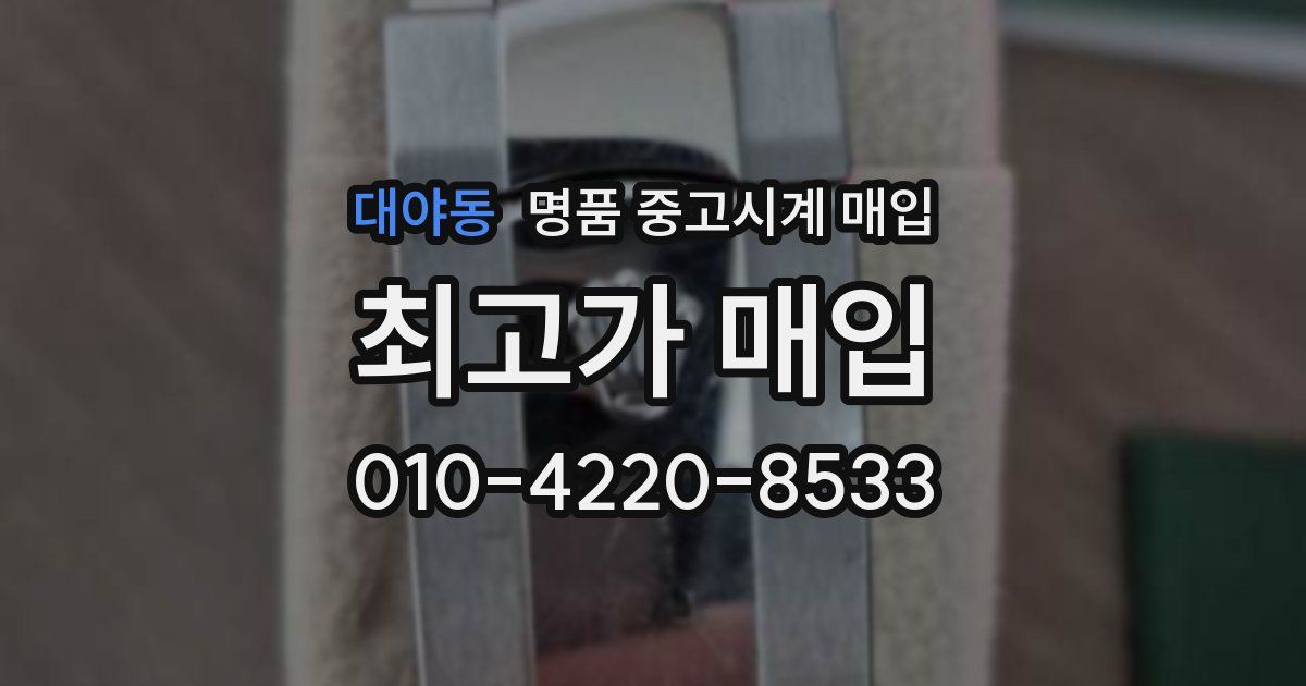 대야동 명품 중고시계 매입
