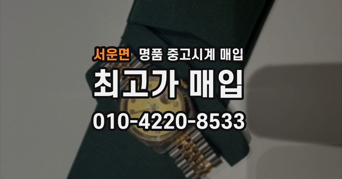 서운면 명품 중고시계 매입