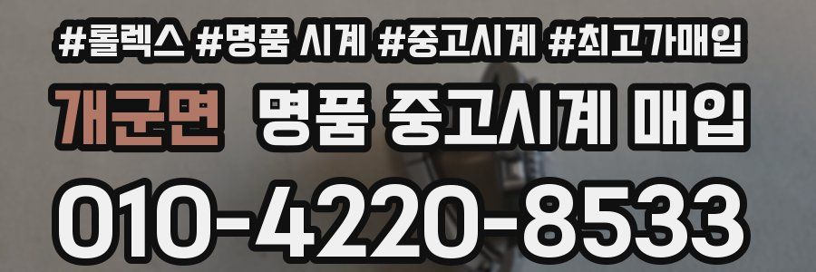 개군면 명품 중고시계 매입