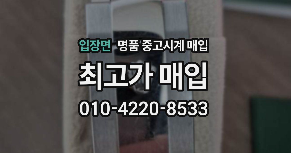 입장면 명품 중고시계 매입