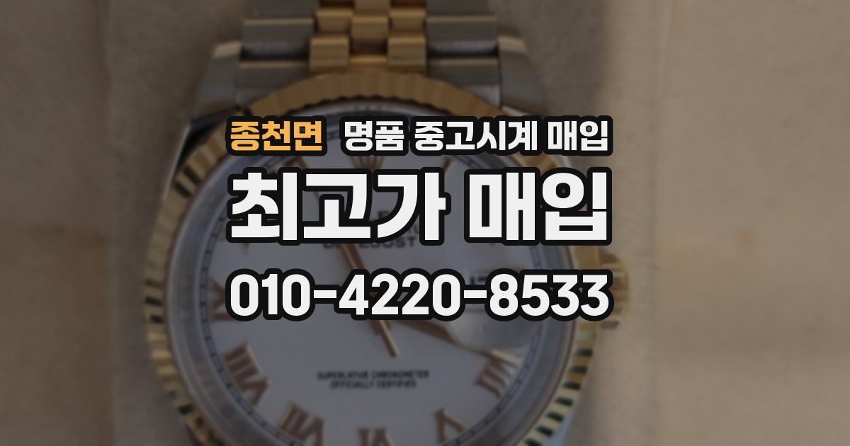 종천면 명품 중고시계 매입