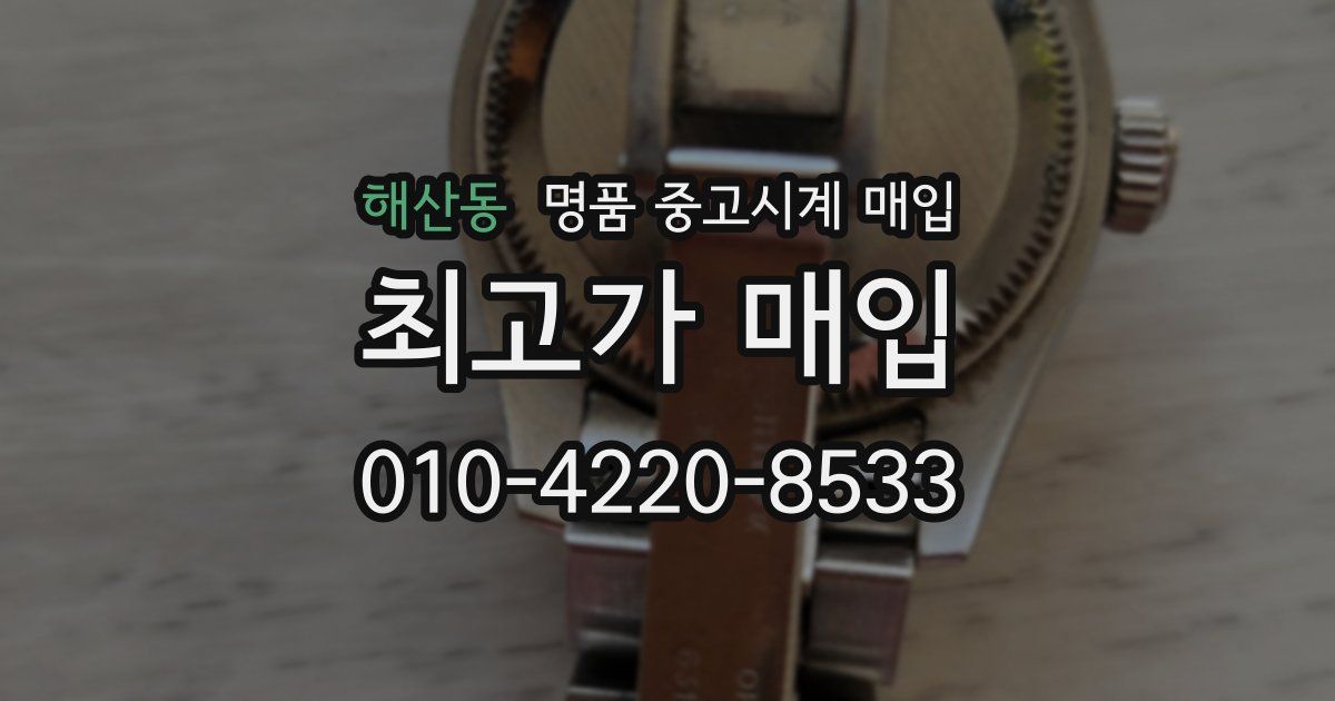 해산동 명품 중고시계 매입