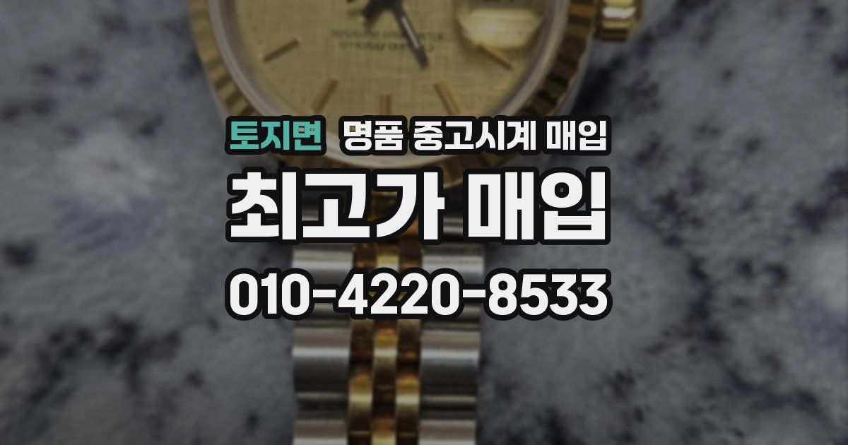 토지면 명품 중고시계 매입