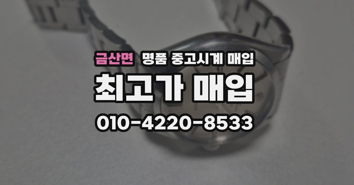 금산면 명품 중고시계 매입