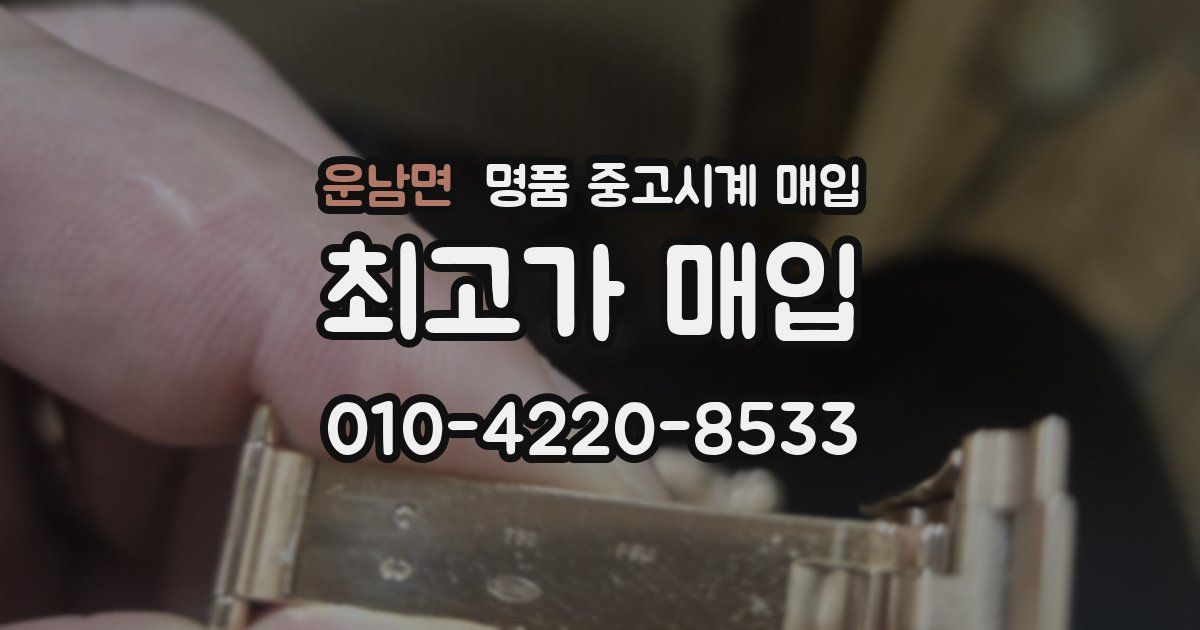 운남면 명품 중고시계 매입