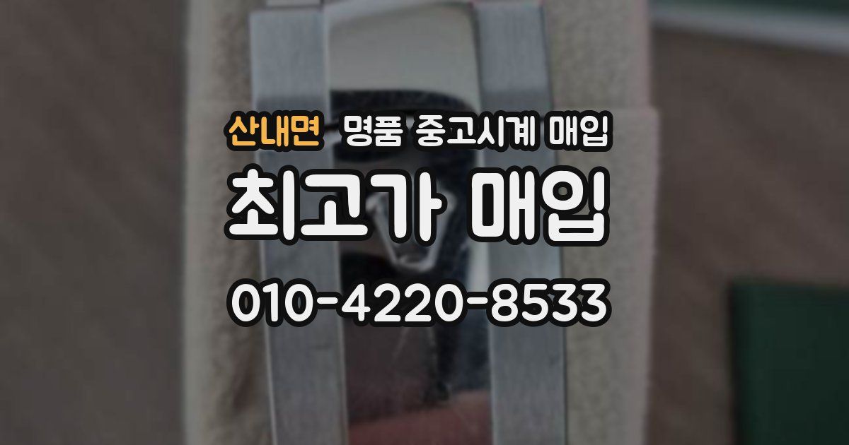 산내면 명품 중고시계 매입