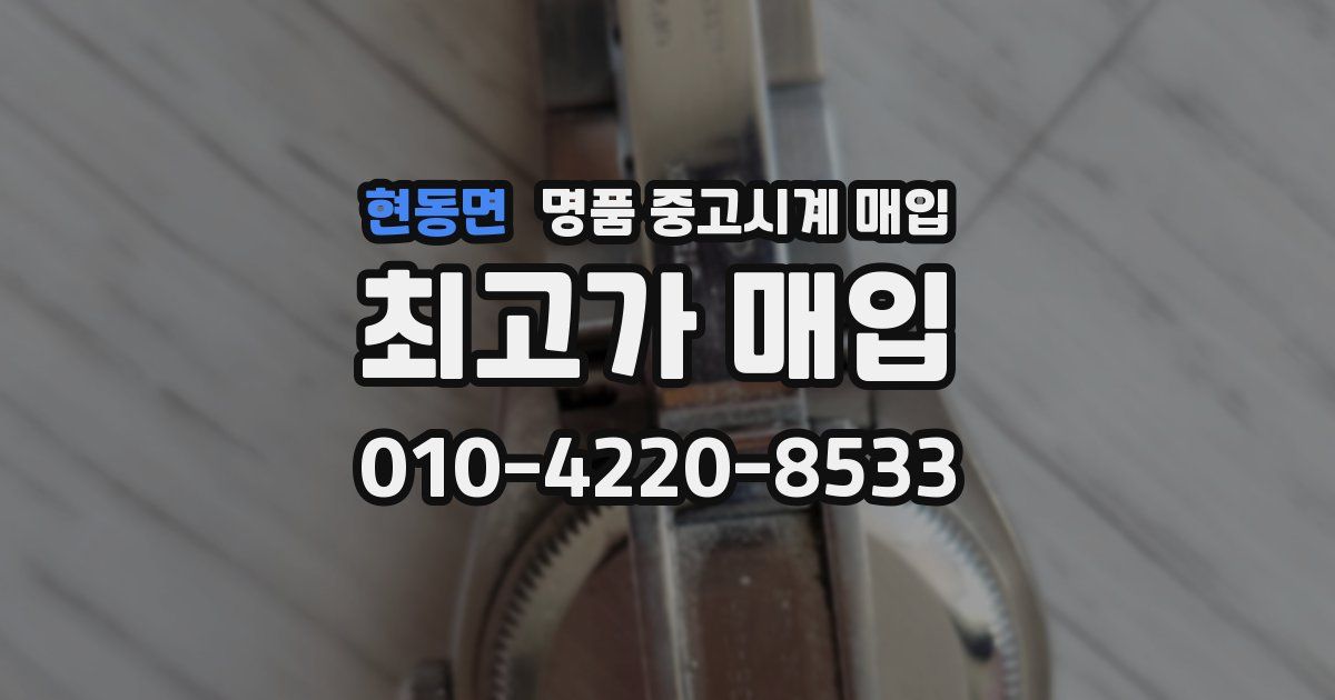 현동면 명품 중고시계 매입