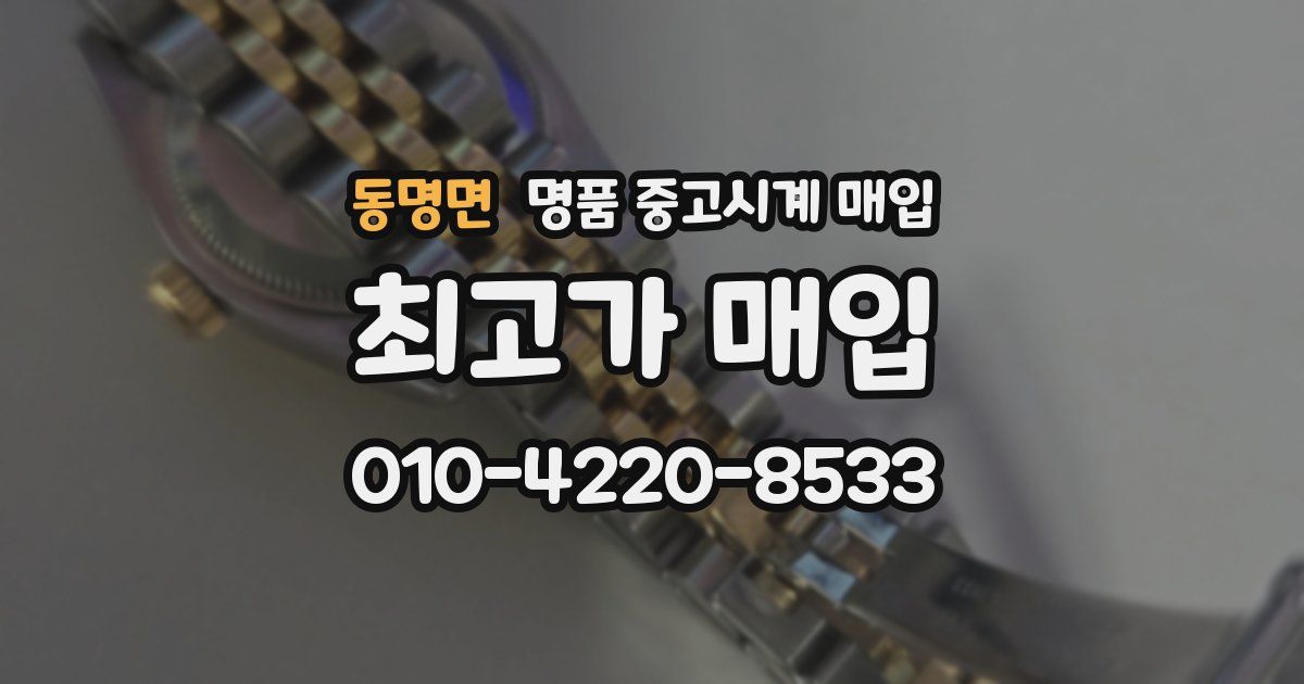 동명면 명품 중고시계 매입
