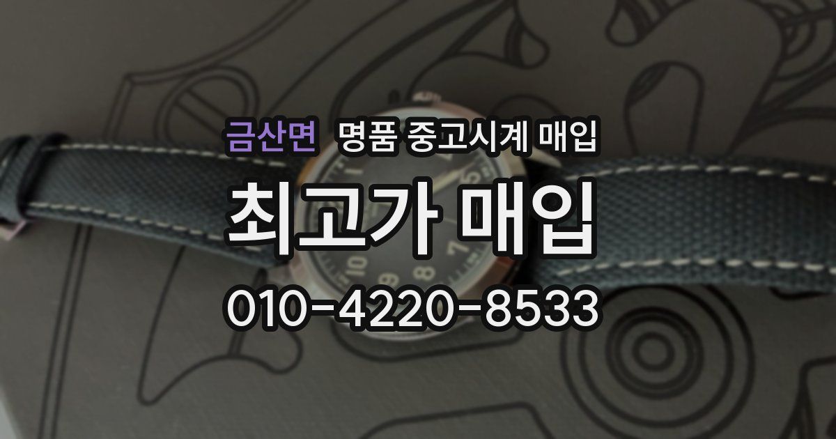 금산면 명품 중고시계 매입