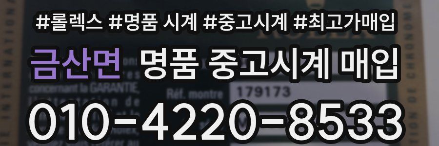 금산면 명품 중고시계 매입