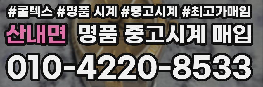 산내면 명품 중고시계 매입