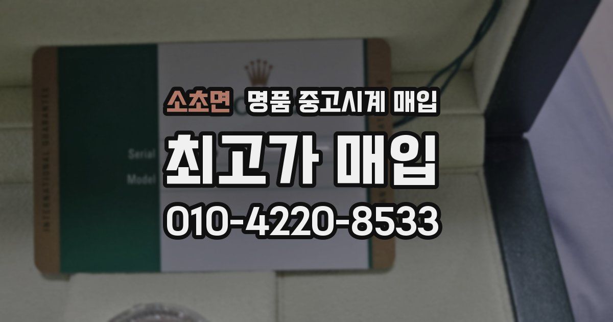 소초면 명품 중고시계 매입