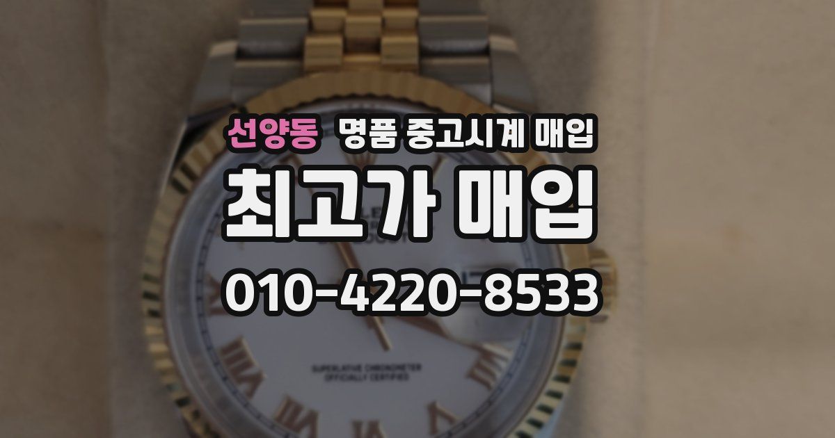 선양동 명품 중고시계 매입