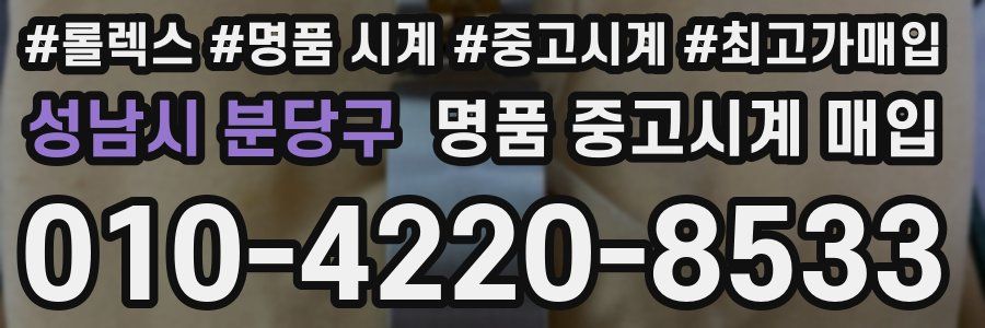 성남시 분당구 명품 중고시계 매입