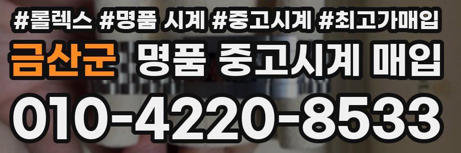 금산군 명품 중고시계 매입