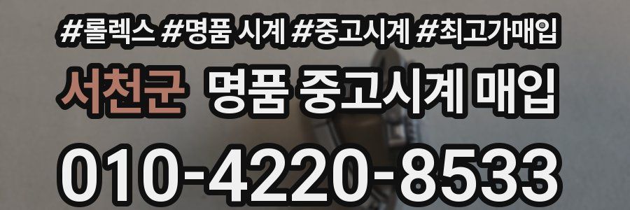 서천군 명품 중고시계 매입
