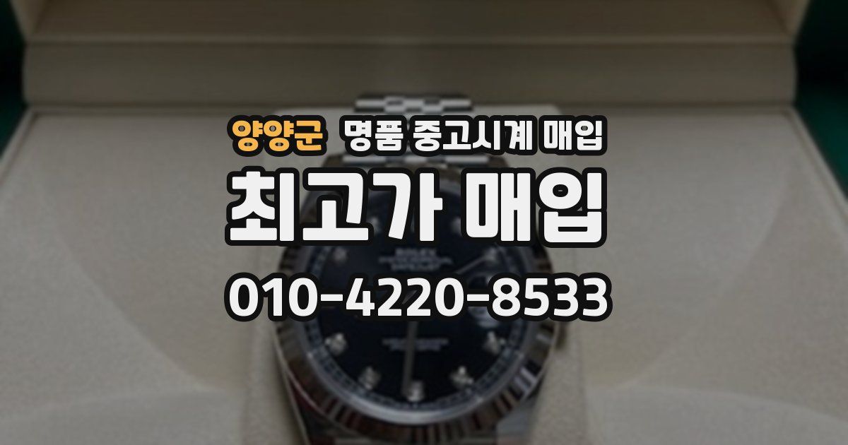 양양군 명품 중고시계 매입