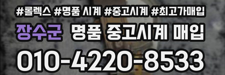 장수군 명품 중고시계 매입