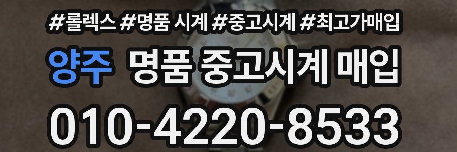 양주 명품 중고시계 매입