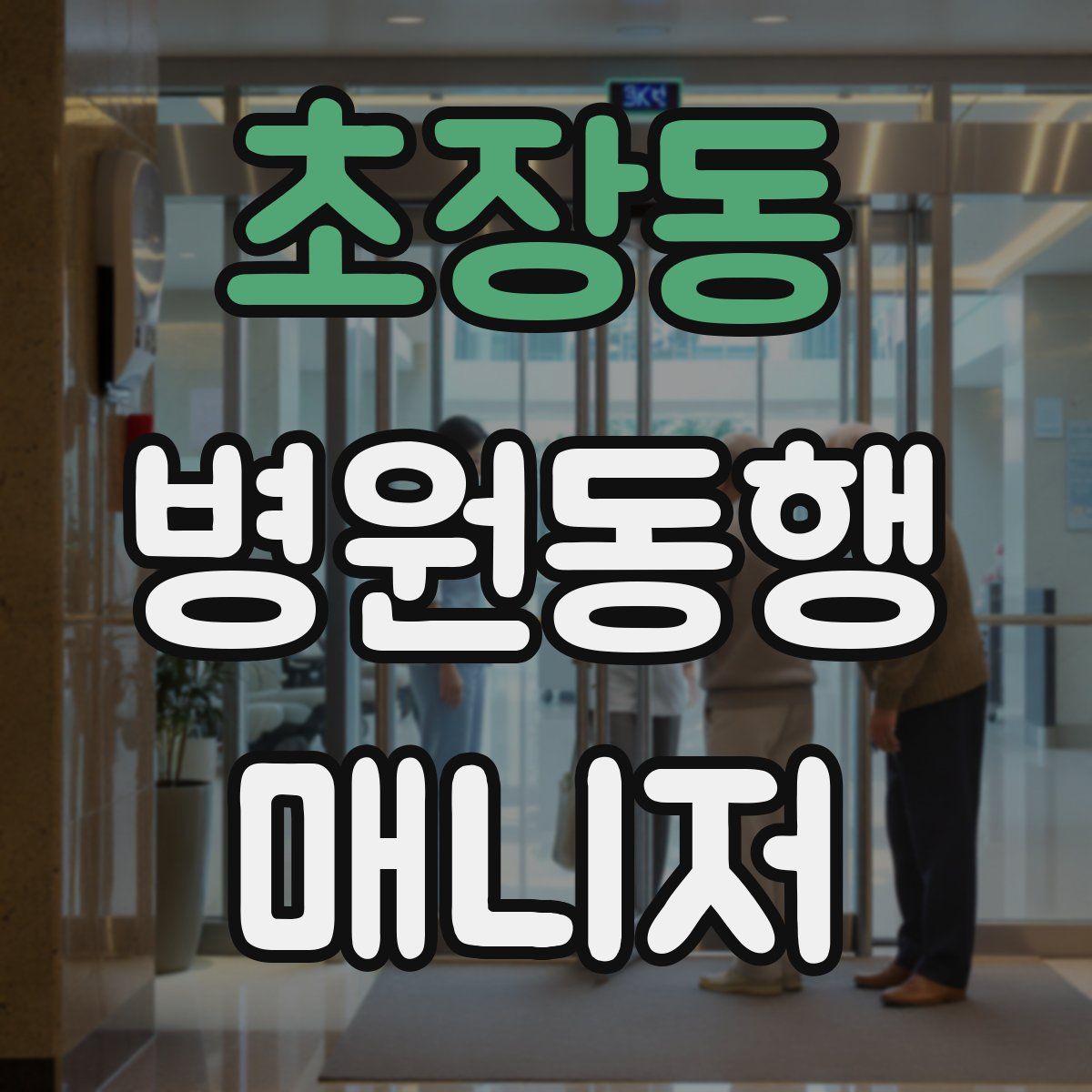 초장동 병원동행매니저 자격증