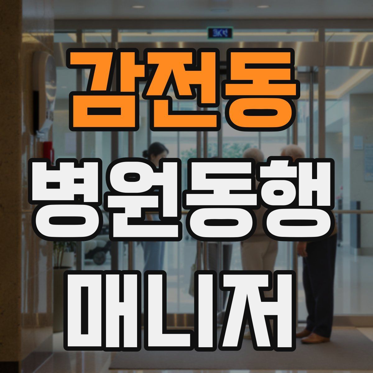 감전동 병원동행매니저 자격증