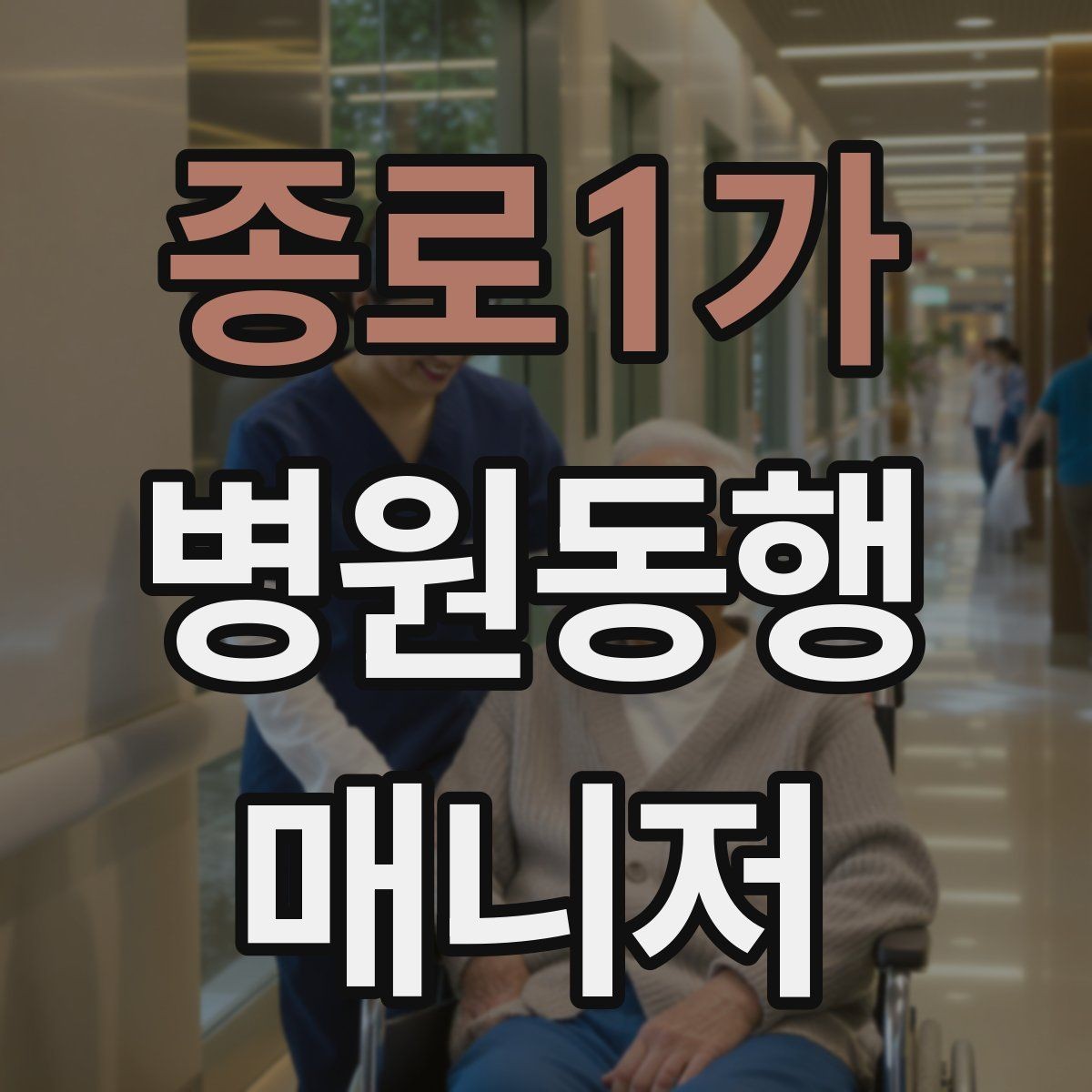 종로1가 병원동행매니저 자격증 보행이 불안정한 고객 동행 팁