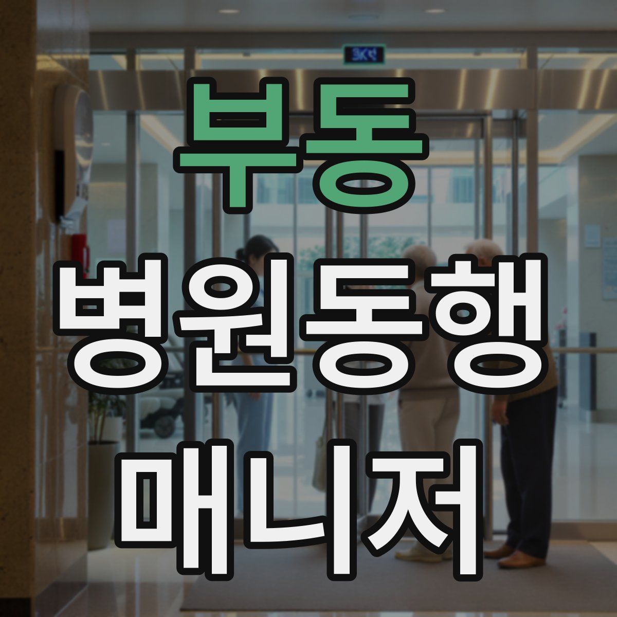 부동 병원동행매니저 자격증