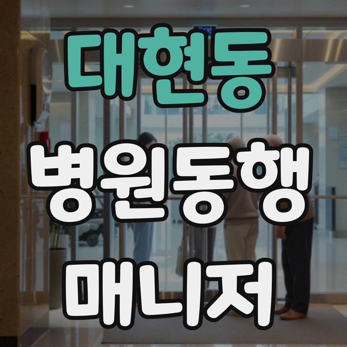 대현동 병원동행매니저 자격증