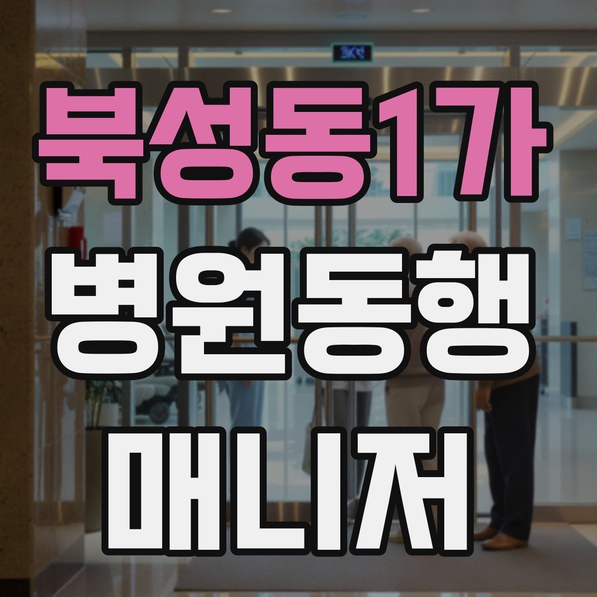 북성동1가 병원동행매니저 자격증 병원동행을 전문적으로 시작하는 방법