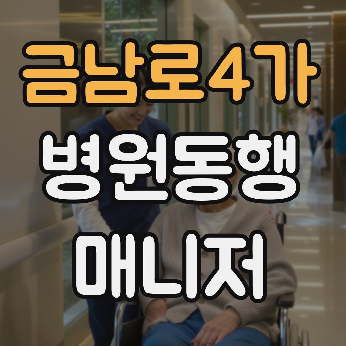 금남로4가 병원동행매니저 자격증