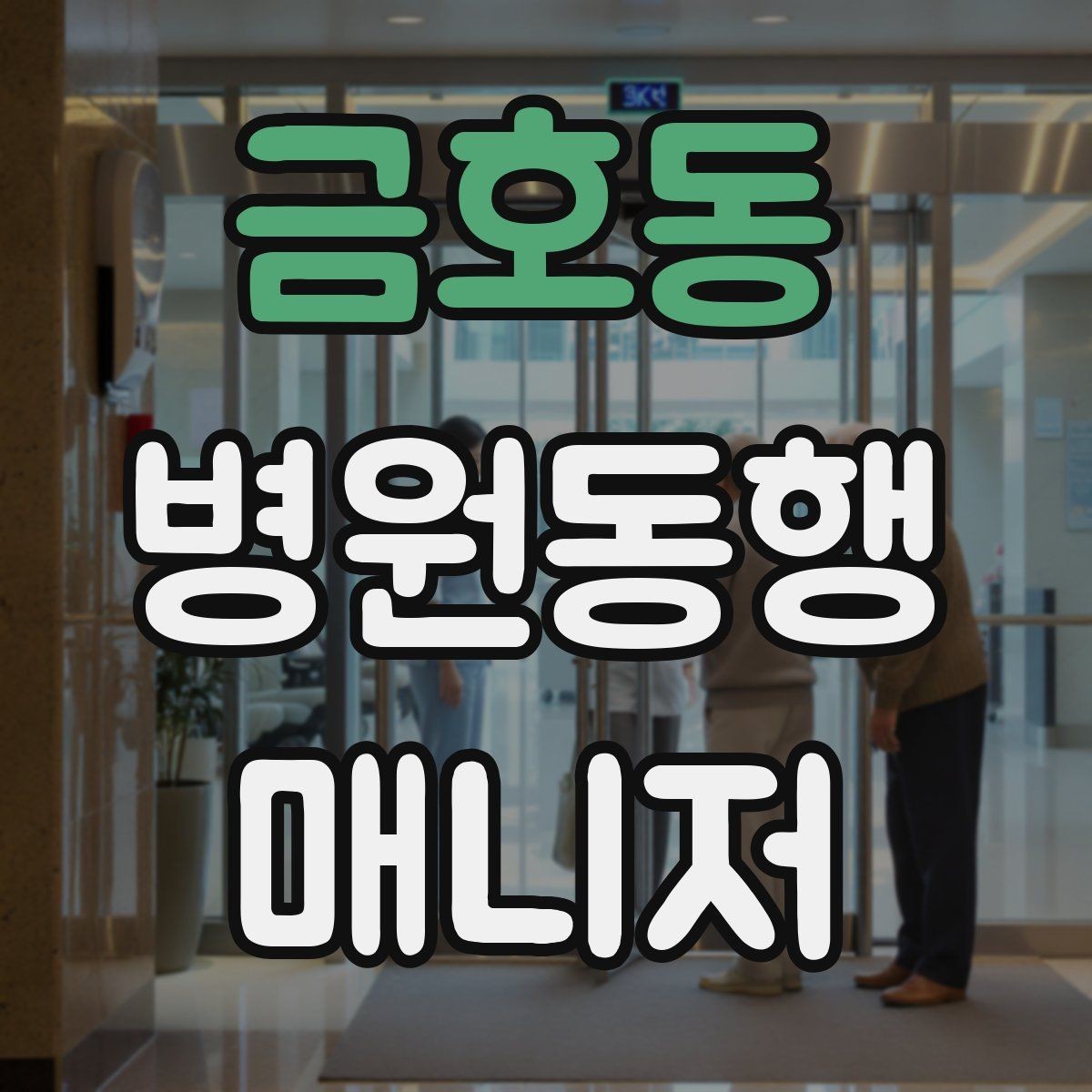 금호동 병원동행매니저 자격증 서비스 범위와 한계를 정리해보기