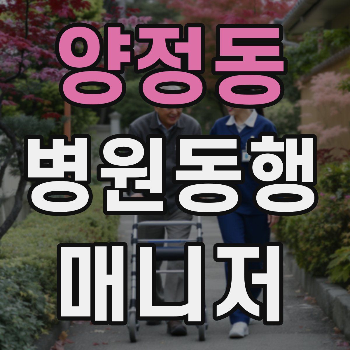 양정동 병원동행매니저 자격증