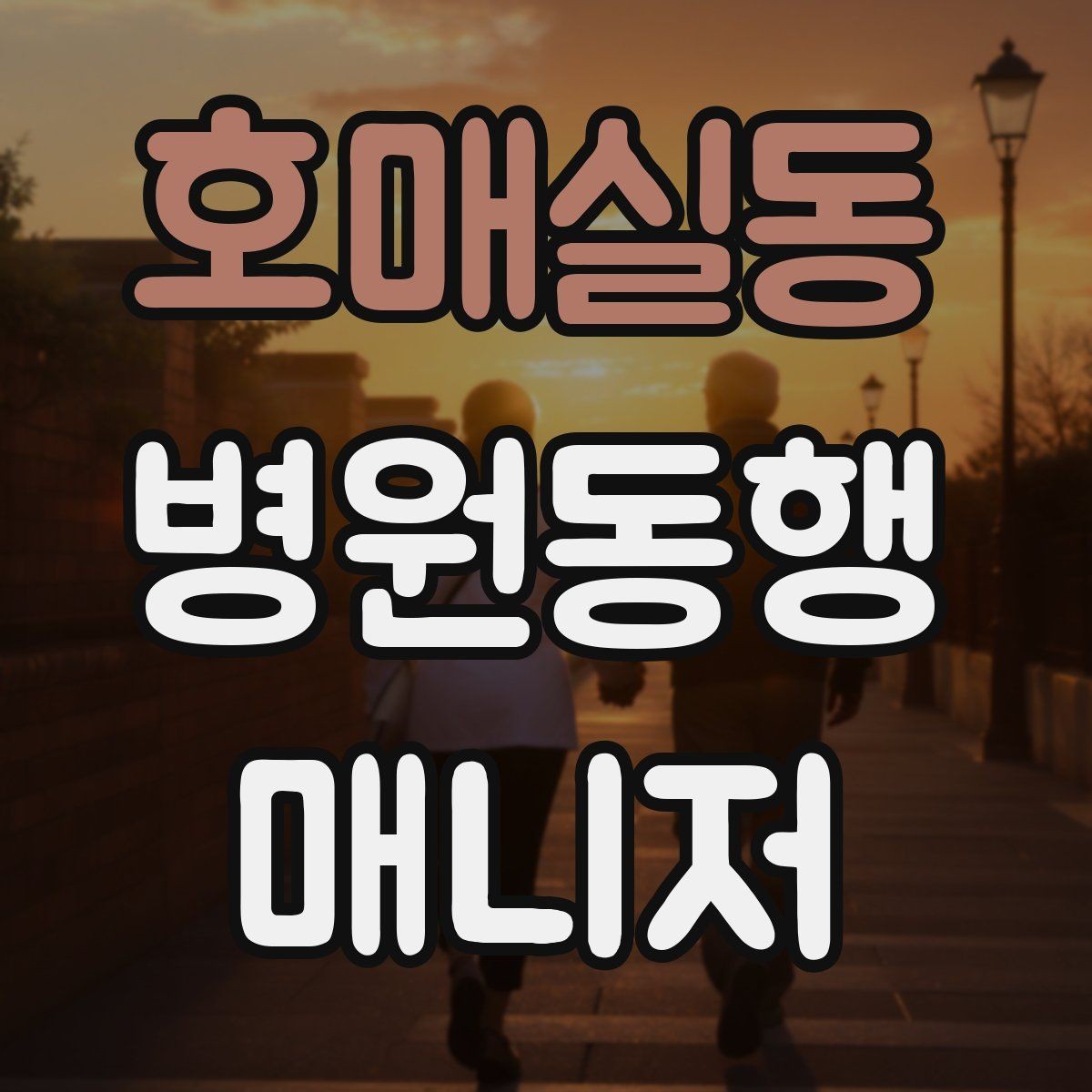 호매실동 병원동행매니저 자격증 진료 대기 중 화장실 동선 확보하기