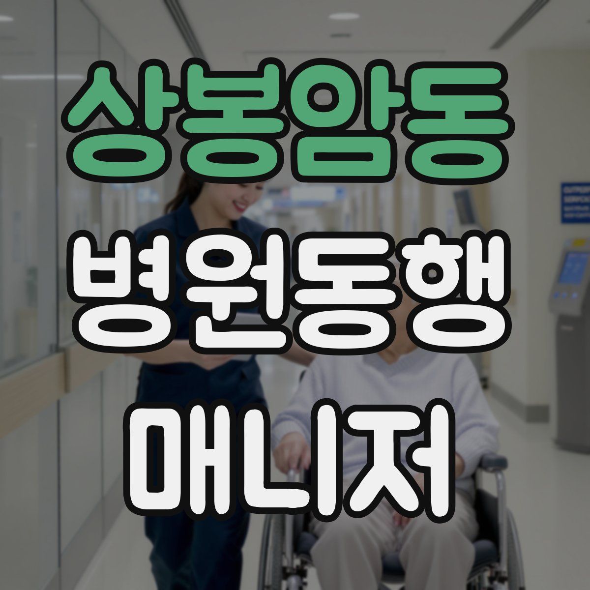 상봉암동 병원동행매니저 자격증