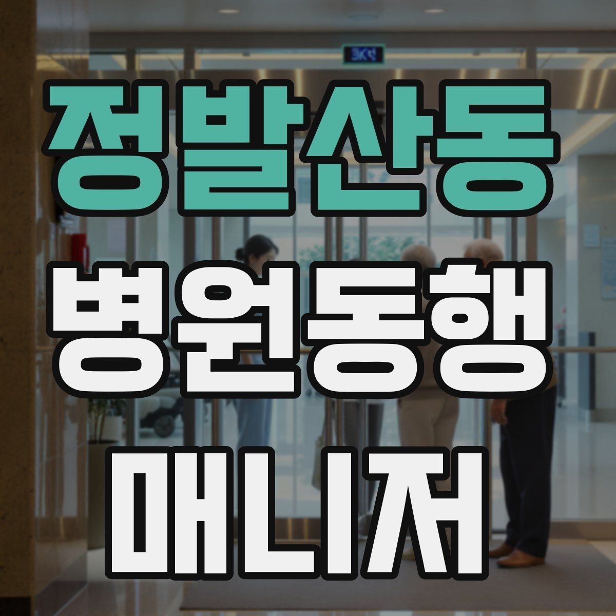 정발산동 병원동행매니저 자격증 병원 안내 동선 파악이 중요한 이유