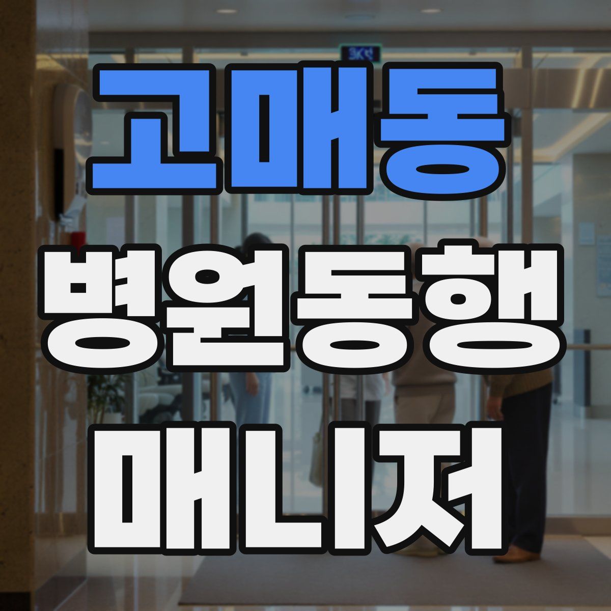 고매동 병원동행매니저 자격증