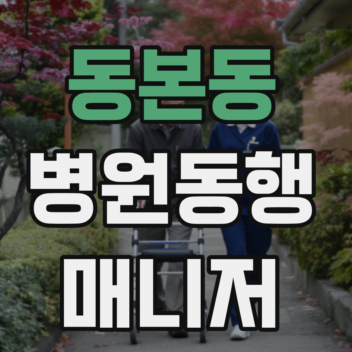 동본동 병원동행매니저 자격증