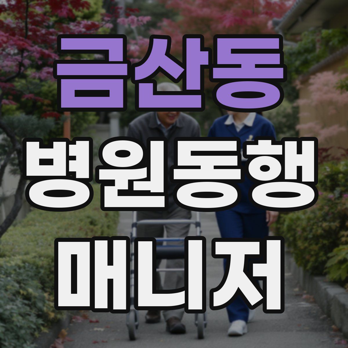 금산동 병원동행매니저 자격증
