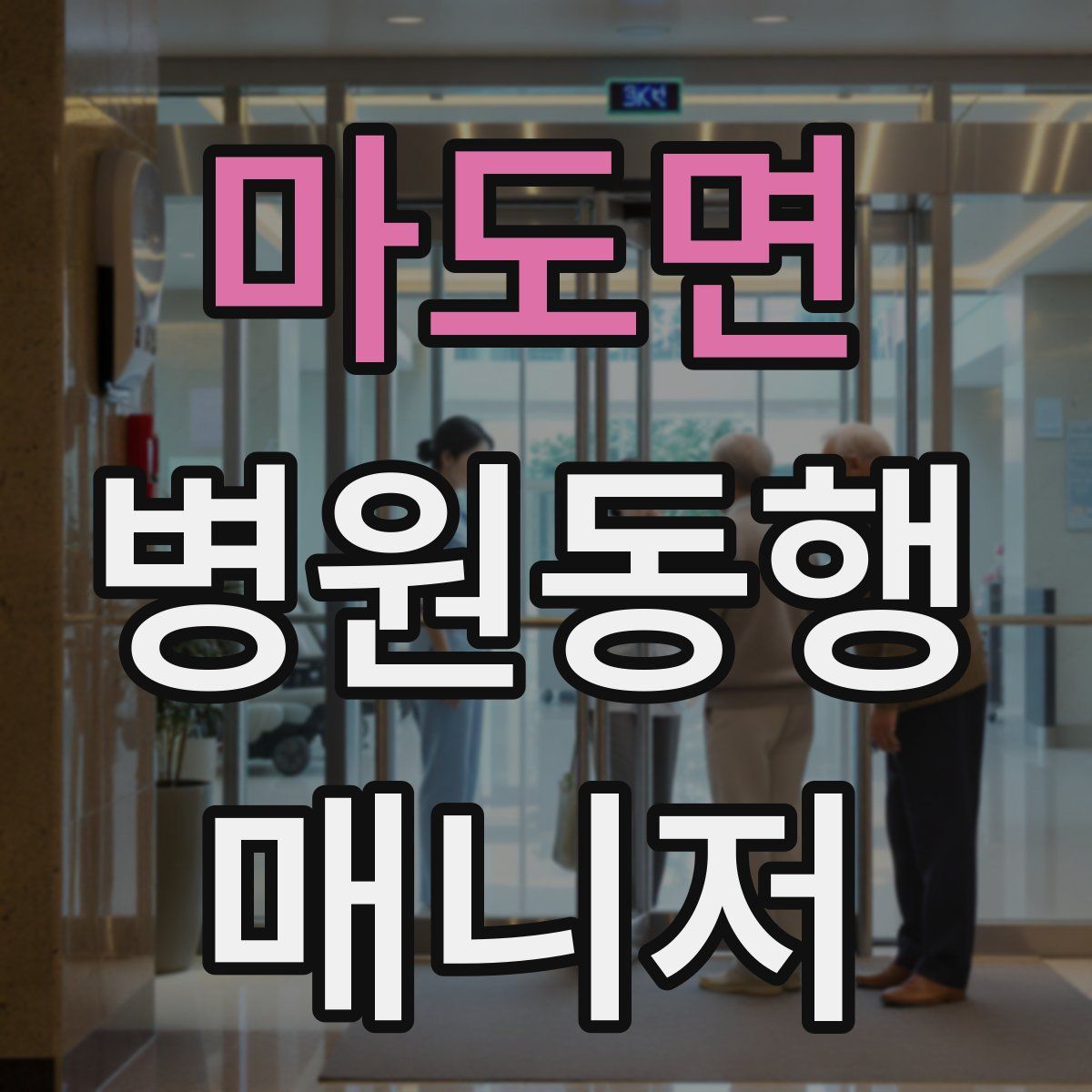 마도면 병원동행매니저 자격증