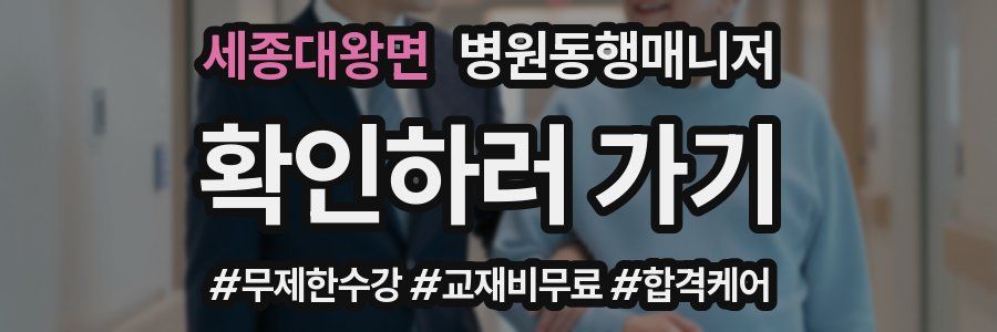 세종대왕면 병원동행매니저 자격증