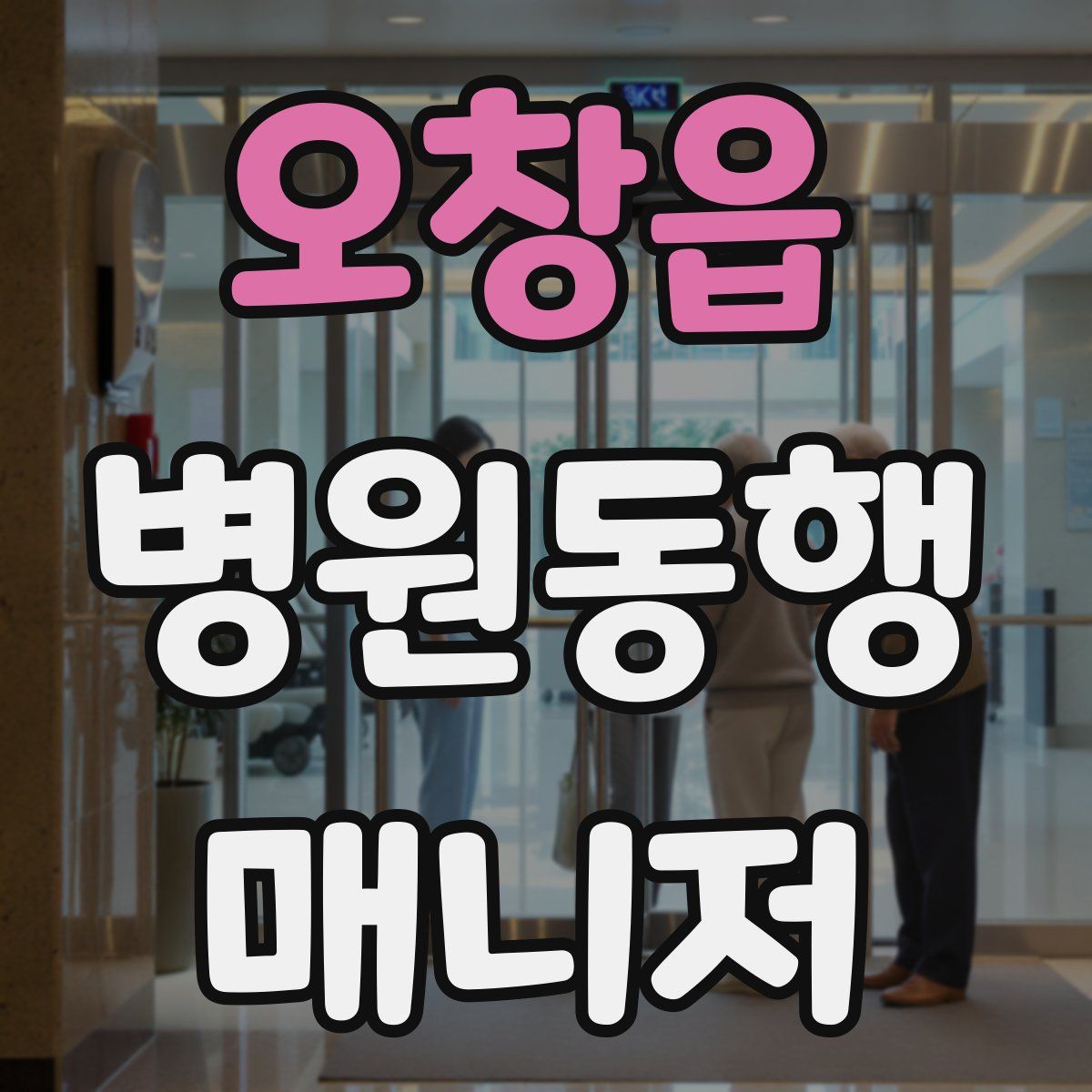 오창읍 병원동행매니저 자격증