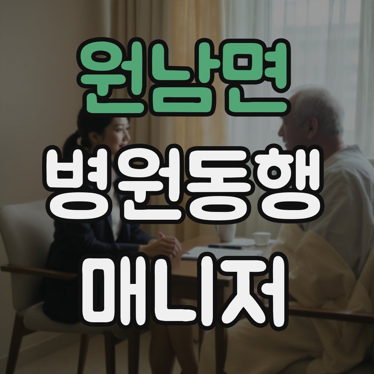 원남면 병원동행매니저 자격증 의료행위와 구분해야 하는 이유