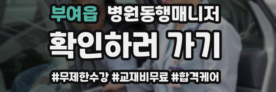 부여읍 병원동행매니저 자격증