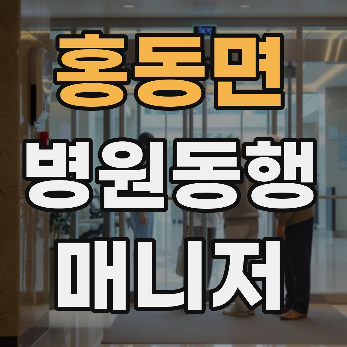 홍동면 병원동행매니저 자격증